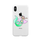 ばびゅんまるのマーメイドお嬢ちゃん Soft Clear Smartphone Case