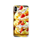 フラミンゴ洋裁店のイチゴとクリーム Soft Clear Smartphone Case