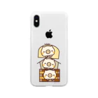 Piyocoloreの三匹の仲良し子ブタくん Soft Clear Smartphone Case