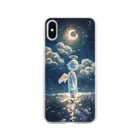 あおたまの月の夜 Soft Clear Smartphone Case