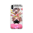 UNIREBORN WORKS ORIGINAL DESGIN SHOPの「LET'S ENDURE NOW TO KEEP CHILDREN'S HOPES」 Soft Clear Smartphone Case