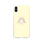 もくもく島のおさげの女の子のスマホケース Soft Clear Smartphone Case