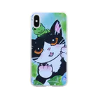 shimaneko megumi（しま猫めぐみ）のAWOJI  THE  CAT  雨がすき ！ Soft Clear Smartphone Case