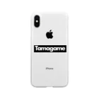 tamagame777のtamagameボックスロゴ黒 Soft Clear Smartphone Case