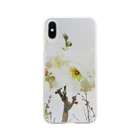 happypappyloveのTOKIMEKIFLOWER白梅花 Soft Clear Smartphone Case