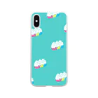 くらきち ONLINE SHOPのねこタイツ トリオ Soft Clear Smartphone Case