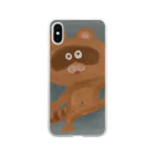 よしこのおみせのたぬき Soft Clear Smartphone Case