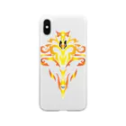 KARASU_HAGANE SHOPの紋章風ハート Soft Clear Smartphone Case