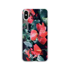 yutoyouのRed Plants Soft Clear Smartphone Case