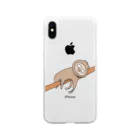 Applerのなまけもの君 Soft Clear Smartphone Case