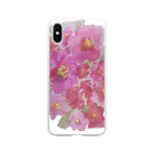 PURPLE_KINGDOMのふんわりふらわー Soft Clear Smartphone Case