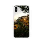 COCO+の花と夕焼け Soft Clear Smartphone Case