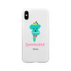 Schnauzer のSchnauzer Soft Clear Smartphone Case