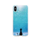 AKI SPRAY PAINT アキ スプレーペイントの猫のいる街 Soft Clear Smartphone Case