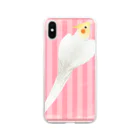 まめるりはことりのオカメインコ　ハートルチノーオカメインコ【まめるりはことり】 Soft Clear Smartphone Case