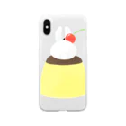 あんころのプリンうさ Soft Clear Smartphone Case