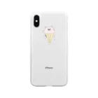 ねこのふとももの溶けねこ(ピンク) Soft Clear Smartphone Case