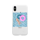 i am bashi*のぷかぷかもこ Soft Clear Smartphone Case