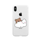 りゃあのくもり のち くま Soft Clear Smartphone Case