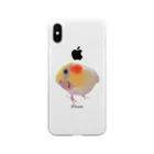 もんも09🐥🐥のオカメインコのかおるくん Soft Clear Smartphone Case