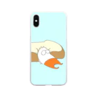 くらきち ONLINE SHOPのねこタイツとパン Soft Clear Smartphone Case