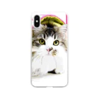 ラガマフィンの36さんの丸ドットモザイクピンクパーカー36CAT Soft Clear Smartphone Case