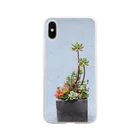 ネコスマッシュの多肉植物　乙女心　ウラ Soft Clear Smartphone Case