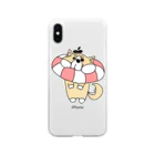 nicoroのヘタレ柴犬〜うきわ〜 Soft Clear Smartphone Case