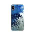 AMINOR (エーマイナー)のWall Paint Blue Soft Clear Smartphone Case