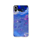 akane_shopのプラチナブルー Soft Clear Smartphone Case