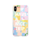 旅々PHOTOのカラフル「良い旅を！」 Soft Clear Smartphone Case