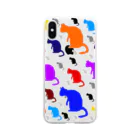 ニャムのアトリエのNEKOZEロゴロゴ Soft Clear Smartphone Case