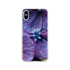 8l0の紫陽花　紫 Soft Clear Smartphone Case