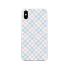 thihiro-s_e_0414のチェック柄スマホケース Soft Clear Smartphone Case