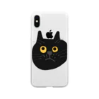 動物と自然が好きな人のための雑貨屋の黒猫のクロさん(ΦωΦ) Soft Clear Smartphone Case