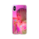 NEON LIGHT STARSのpink berry Lemuria Soft Clear Smartphone Case