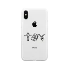 mi_ikanのTOY(ものくろ) Soft Clear Smartphone Case