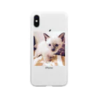 Siamese cat シャムのSiamese cat シャム猫 Soft Clear Smartphone Case