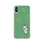 ヨボみの野原に立つ犬 Soft Clear Smartphone Case