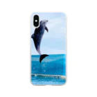 でおきしりぼ子の実験室の(コラボ)Dolphin Jump!(Photo by @gb_s8) Soft Clear Smartphone Case