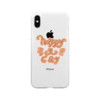 happymaterialのhappy cat Soft Clear Smartphone Case