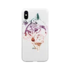 lifejourneycolorfulのカラフル ウルフ Soft Clear Smartphone Case