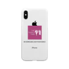 ペアTシャツ屋のシバヤさんの家族の時間(THE FAMILY TIME) ピンク Soft Clear Smartphone Case