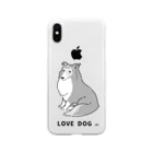 怪物タンクのLOVE DOG:シェルティ Soft Clear Smartphone Case