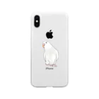 まめるりはことりのアルビノセキセイインコちゃん【まめるりはことり】 Soft Clear Smartphone Case