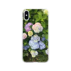 ふわふわの紫陽花 Soft Clear Smartphone Case