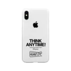 pda gallop official goodsのTHINK ANY TIME! GOODS Soft Clear Smartphone Case