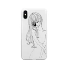 ちよこ。のモノクロ女の子 Soft Clear Smartphone Case