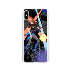 art_charachikiのロックンロールな女の子！ Soft Clear Smartphone Case