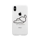 KURONEKO クロネコ 黒猫のUFOツチノコ(未知同士の遭遇) Soft Clear Smartphone Case